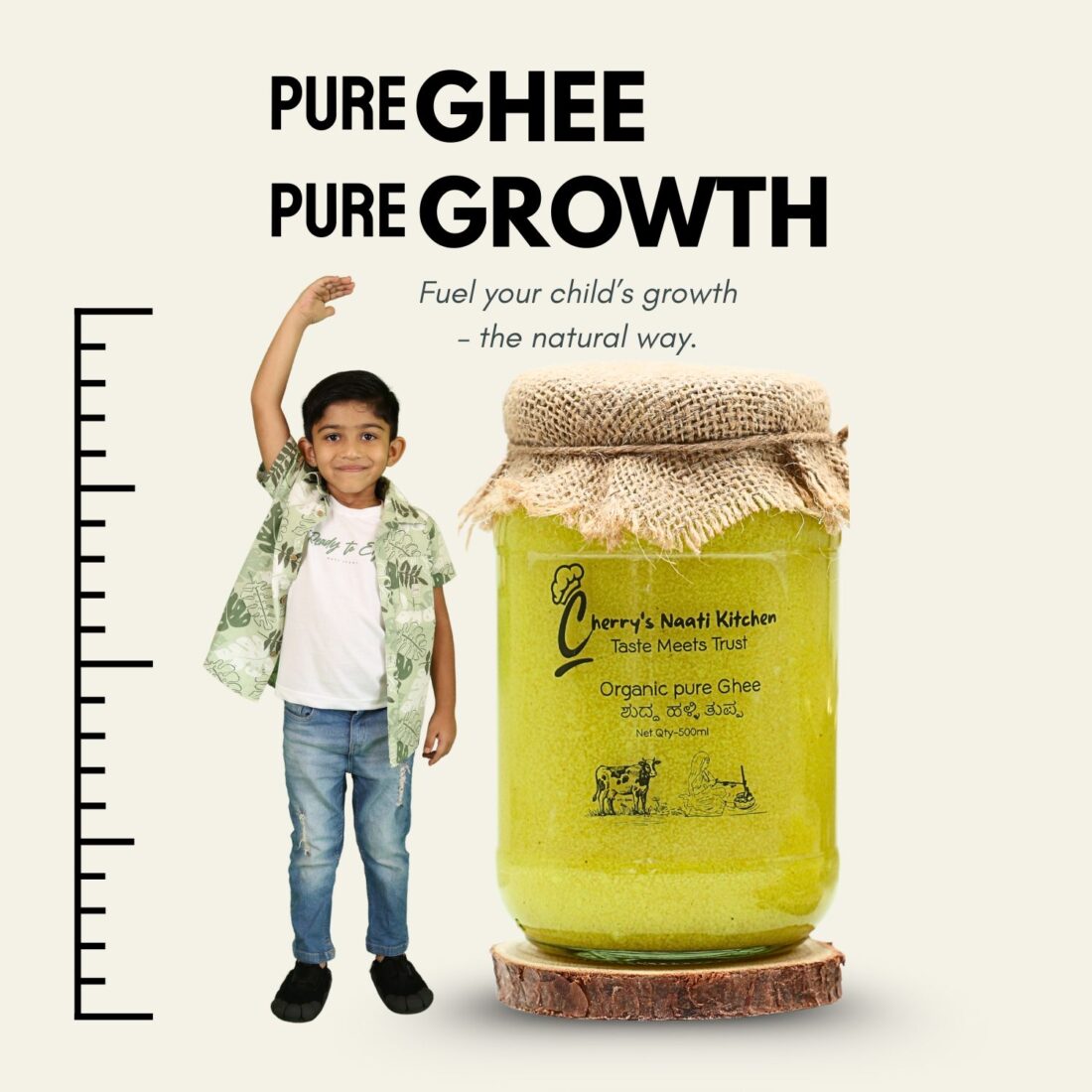 Pure Organic Ghee 500ml (ಶುದ್ಧ ಹಳ್ಳಿ ತುಪ್ಪ) - Image 2
